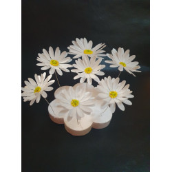 Вафельні  Ромашки для декору 7шт білі